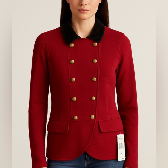 RALPH LAUREN Women's Scarlet Double-Breasted Blazer - Picture 8 of 8
